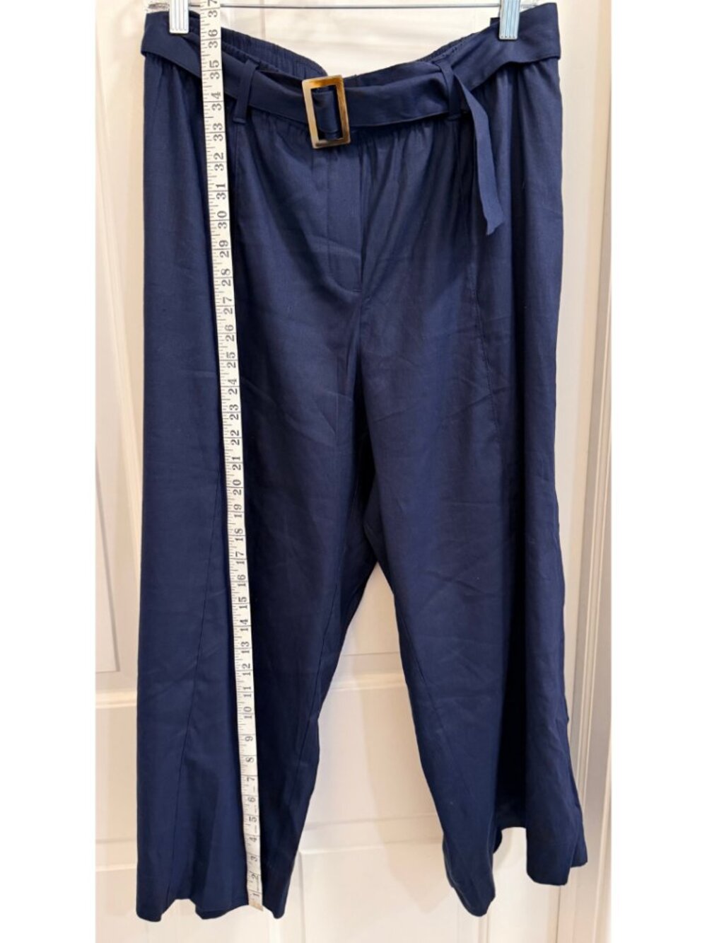 NWT J.Jill Jenna Linen Stretch Belted Pants 2X - Picture 2 of 8